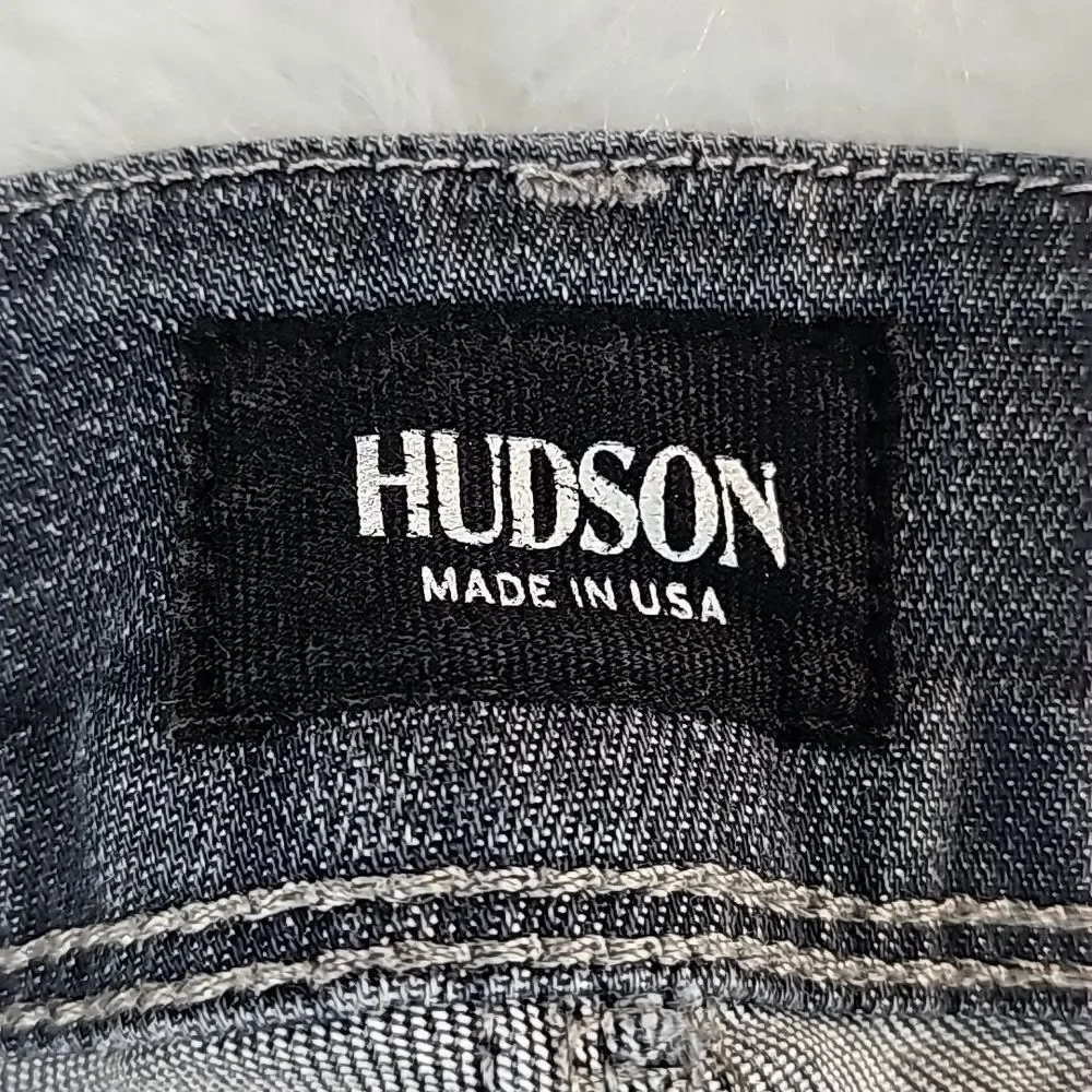 Hudson -045 Collin Women's Vice Versa Skinny‎ Polka Dots Jeans Grey Size 27